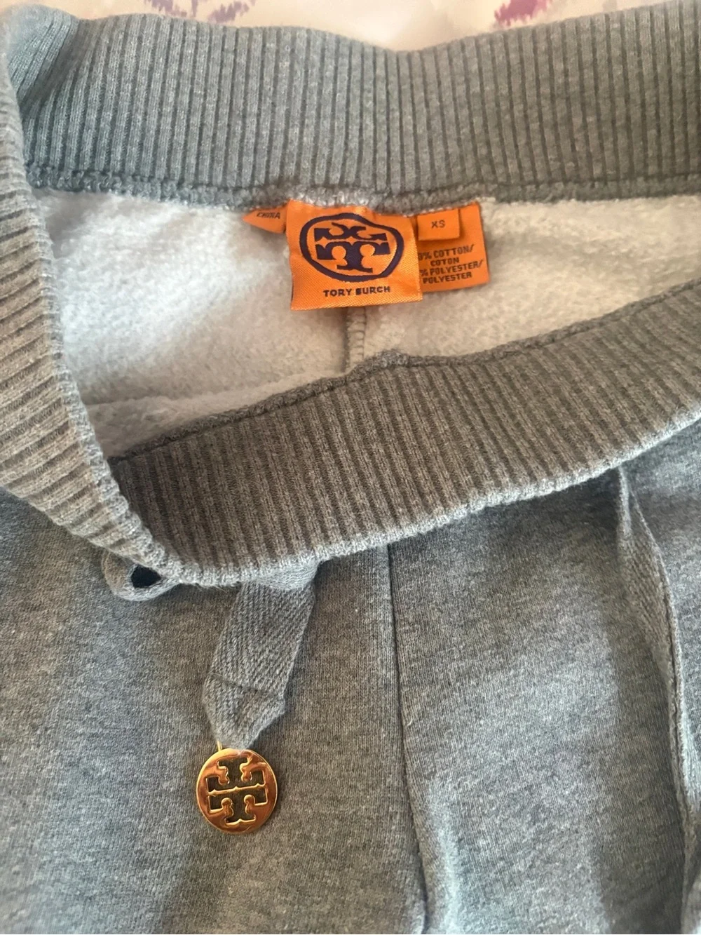 TORY BURCH | Gray Sweatpants with Drawstring